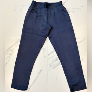 Calypso St. Barth Silk Navy Blue Pant